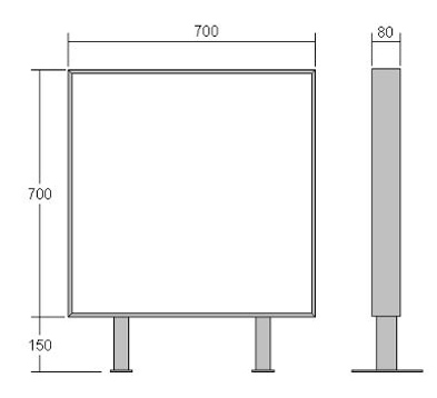 Svetelný panel - model 80 obojstranný, reklamná výstrč