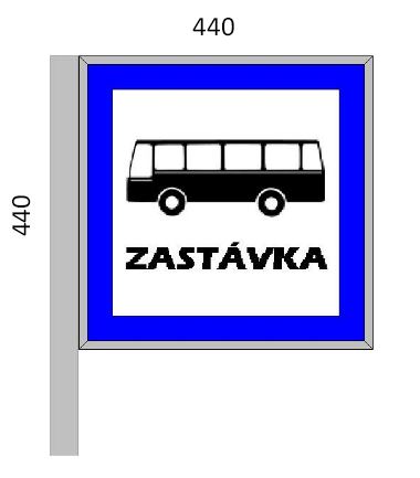 Mestský mobiliár - označovník autobusovej zastávky